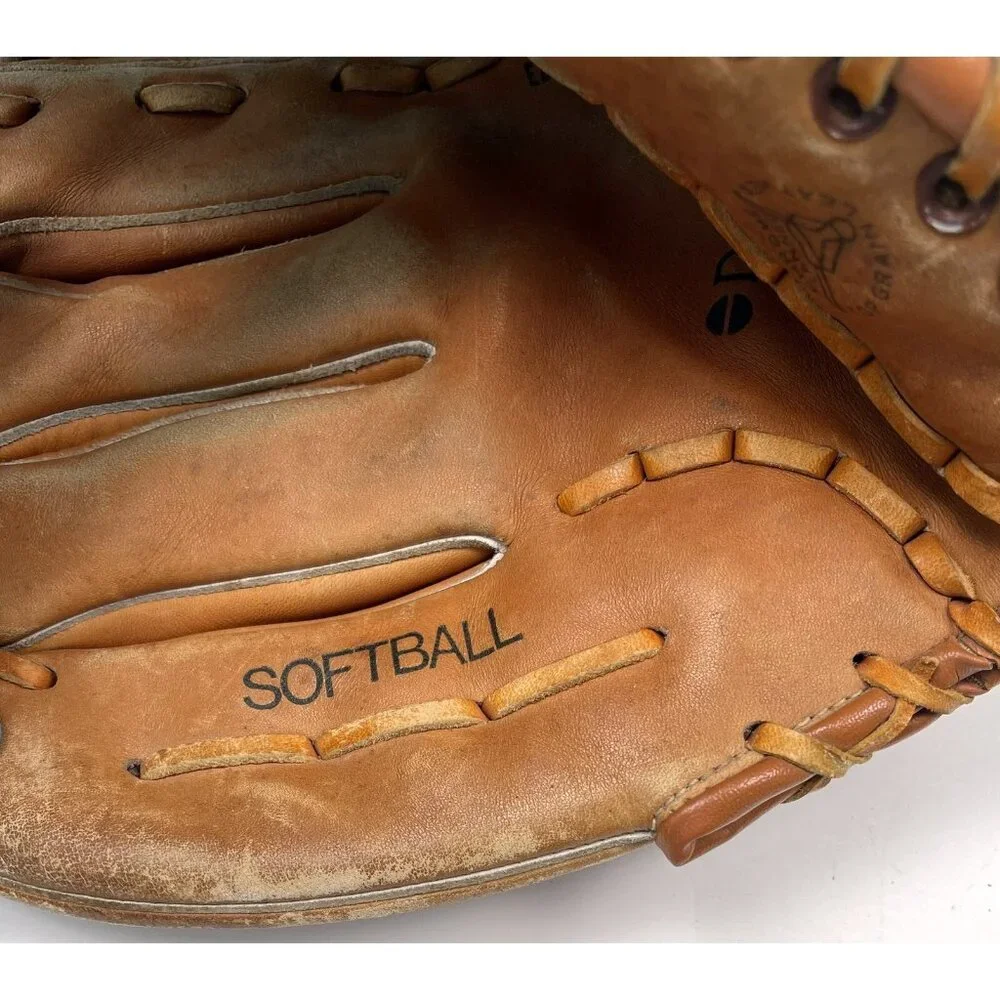 VTG DAMAX-PRO 600 EZ-Catch Pocket Top Grain Leather SOFTBALL GLOVE LHT *Read*